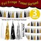 3P Metallic Fringe Tassel Banner Garland Foil Tinsel Streamer Wall Hanging(Black Gold Silver)